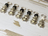 6 Snag Free Cow Stitch Markers , Stitch Markers - Jill's Beaded Knit Bits, Jill's Beaded Knit Bits
 - 8