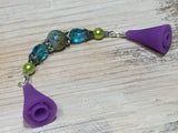 Aqua Green Beaded Stitch Holder Point Protector , stitch holder - Jill's Beaded Knit Bits, Jill's Beaded Knit Bits
 - 6