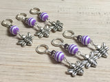 Honey Bee Knitting Marker Set- Purple , Stitch Markers - Jill's Beaded Knit Bits, Jill's Beaded Knit Bits
 - 3