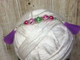 Beaded  Point Protector- Mint & Pink Stripes , stitch holder - Jill's Beaded Knit Bits, Jill's Beaded Knit Bits
 - 5