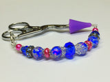 Cobalt Pink Scissor Fob Charm , accessories - Jill's Beaded Knit Bits, Jill's Beaded Knit Bits
 - 7