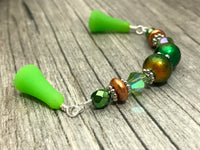 Green Copper Beaded Stitch Holder Point Protector