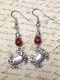 Red Crab Beaded Dangle Earrings , jewelry - Jill's Beaded Knit Bits, Jill's Beaded Knit Bits
 - 2