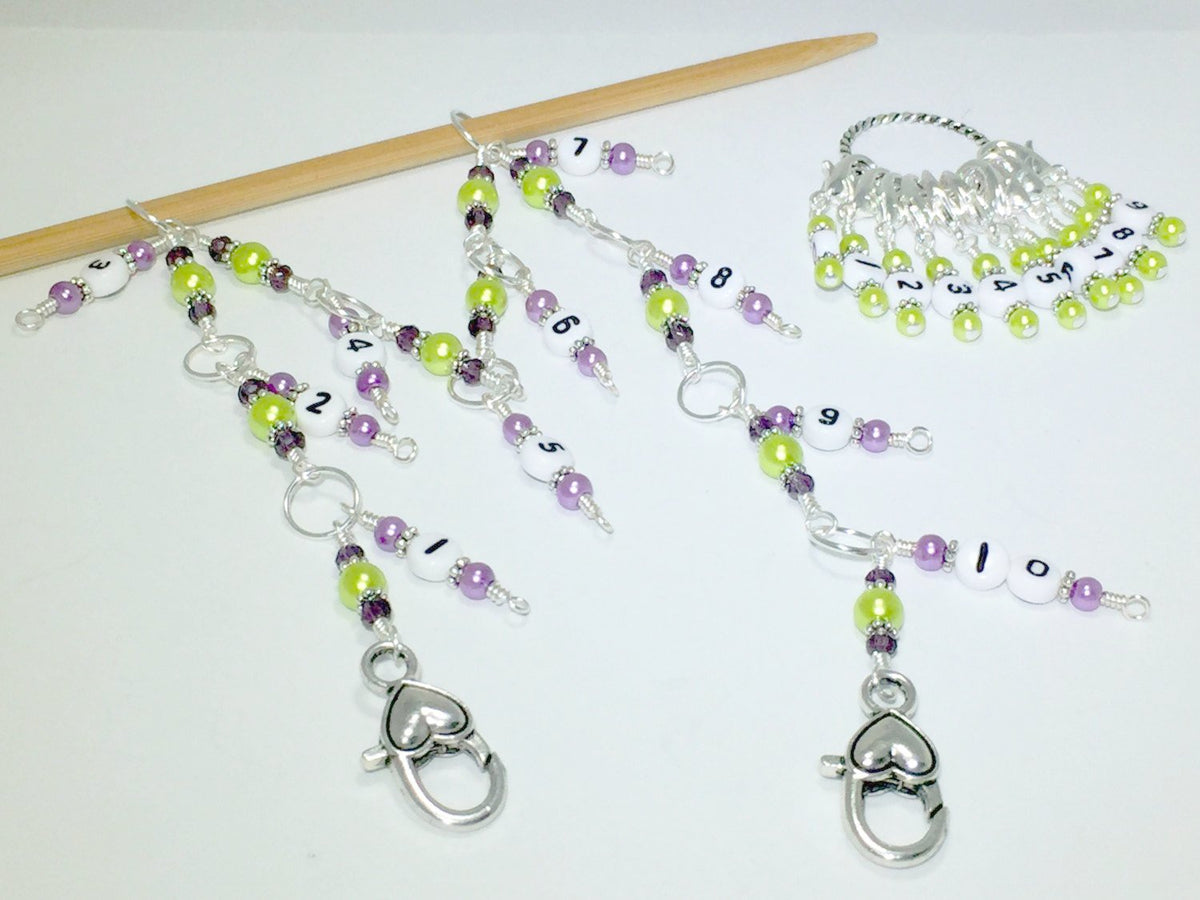 1-100 Chain Row Counter - Number Stitch Markers – Jill's Beaded Knit Bits