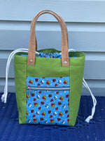 Firefly Drawstring Project Tote, Durable Canvas Bag, 9 PRINTS AVAILABLE