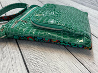 Teal Kaylee Crossbody Bag with Adjustable Strap and Credit Card Slots