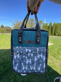 Backpack Style Bag for Knitting, crochet, and Everyday- Llama Print