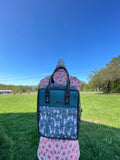 Backpack Style Bag for Knitting, crochet, and Everyday- Llama Print