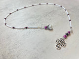 Religious Cross Beaded Bible Bookmark- Book Thong