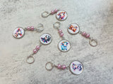 Cute Boho Cow Stitch Markers for Knitting or Crochet