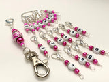 0 to 99 Pink Row Counter System - Number Stitch Markers