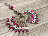 0 to 99 Pink Row Counter System - Number Stitch Markers