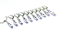 Removable Locking Number Stitch Marker Set- Lilac