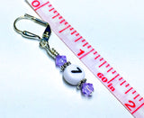 Removable Locking Number Stitch Marker Set- Lilac