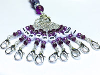 1-10 Numbered Stitch Marker Set for Knitting or Crochet