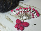Numbered Stitch Marker Set with Pink Butterfly Holder , Stitch Markers - Jill's Beaded Knit Bits, Jill's Beaded Knit Bits
 - 9