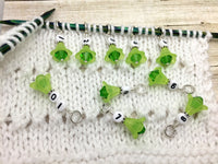 1-10 Numbered Row Counter Stitch Marker Set - Green Flower Beaded Knitting Gifts , Stitch Markers - Jill's Beaded Knit Bits, Jill's Beaded Knit Bits
 - 6