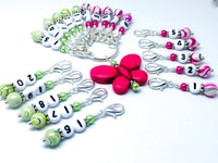 1-20 Numbered Progress Keeper Set with Pink Butterfly Holder