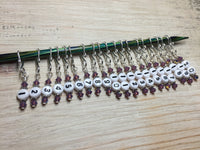 Removable Row Counter Set 1-20 (Purple) , Stitch Markers - Jill's Beaded Knit Bits, Jill's Beaded Knit Bits
 - 3