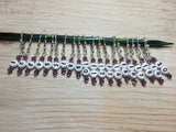 Removable Row Counter Set 1-20 (Purple) , Stitch Markers - Jill's Beaded Knit Bits, Jill's Beaded Knit Bits
 - 6