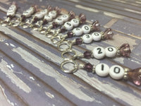 Purple Row Counter Stitch Markers- 10pc. Set , Stitch Markers - Jill's Beaded Knit Bits, Jill's Beaded Knit Bits
 - 2