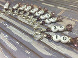 Purple Row Counter Stitch Markers- 10pc. Set , Stitch Markers - Jill's Beaded Knit Bits, Jill's Beaded Knit Bits
 - 2