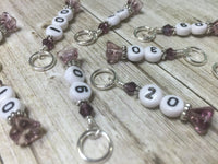 Purple Row Counter Stitch Markers- 10pc. Set , Stitch Markers - Jill's Beaded Knit Bits, Jill's Beaded Knit Bits
 - 7