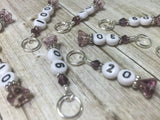 Purple Row Counter Stitch Markers- 10pc. Set , Stitch Markers - Jill's Beaded Knit Bits, Jill's Beaded Knit Bits
 - 7