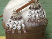 Purple Row Counter Stitch Markers- 10pc. Set , Stitch Markers - Jill's Beaded Knit Bits, Jill's Beaded Knit Bits
 - 3