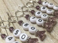 Purple Row Counter Stitch Markers- 10pc. Set , Stitch Markers - Jill's Beaded Knit Bits, Jill's Beaded Knit Bits
 - 4