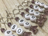 Purple Row Counter Stitch Markers- 10pc. Set , Stitch Markers - Jill's Beaded Knit Bits, Jill's Beaded Knit Bits
 - 4