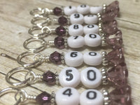 Purple Row Counter Stitch Markers- 10pc. Set , Stitch Markers - Jill's Beaded Knit Bits, Jill's Beaded Knit Bits
 - 5