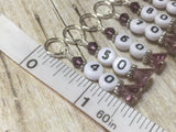 Purple Row Counter Stitch Markers- 10pc. Set , Stitch Markers - Jill's Beaded Knit Bits, Jill's Beaded Knit Bits
 - 8
