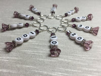 Purple Row Counter Stitch Markers- 10pc. Set , Stitch Markers - Jill's Beaded Knit Bits, Jill's Beaded Knit Bits
 - 1