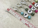 Crochet Hook Letter Markers- Clip On Stitch Markers