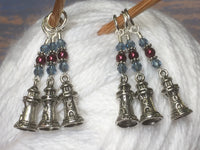 Lighthouse Stitch Markers- Snag Free 6 Piece Set , Stitch Markers - Jill's Beaded Knit Bits, Jill's Beaded Knit Bits
 - 5
