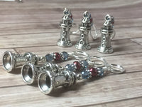 Lighthouse Stitch Markers- Snag Free 6 Piece Set , Stitch Markers - Jill's Beaded Knit Bits, Jill's Beaded Knit Bits
 - 3