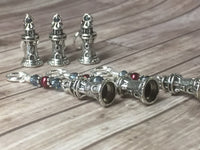Lighthouse Stitch Markers- Snag Free 6 Piece Set , Stitch Markers - Jill's Beaded Knit Bits, Jill's Beaded Knit Bits
 - 6