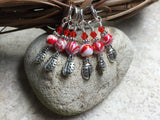 Red Ladybug Stitch Markers , Stitch Markers - Jill's Beaded Knit Bits, Jill's Beaded Knit Bits
 - 6