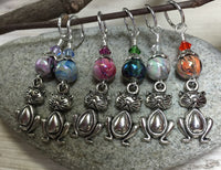 Pot Belly Cat Stitch Markers , Stitch Markers - Jill's Beaded Knit Bits, Jill's Beaded Knit Bits
 - 8