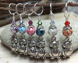 Pot Belly Cat Stitch Markers , Stitch Markers - Jill's Beaded Knit Bits, Jill's Beaded Knit Bits
 - 1