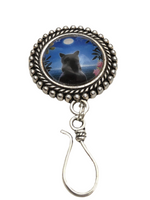 Black Cat Magnetic Portuguese Knitting Pin, Yarn Holder Brooch