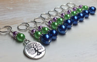 Tree of Life Stitch Marker Set for Knitting or Crochet , Stitch Markers - Jill's Beaded Knit Bits, Jill's Beaded Knit Bits
 - 6