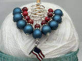 American Flag Stitch Marker Set- Snag Free , Stitch Markers - Jill's Beaded Knit Bits, Jill's Beaded Knit Bits
 - 5