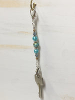 Aqua Blue Beaded Scissor Fob , accessories - Jill's Beaded Knit Bits, Jill's Beaded Knit Bits
 - 7