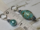 Blue Splash Stitch Marker Set , Stitch Markers - Jill's Beaded Knit Bits, Jill's Beaded Knit Bits
 - 7