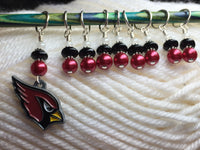Arizona Cardinals Stitch Marker Set , Stitch Markers - Jill's Beaded Knit Bits, Jill's Beaded Knit Bits
 - 4