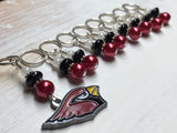 Arizona Cardinals Stitch Marker Set , Stitch Markers - Jill's Beaded Knit Bits, Jill's Beaded Knit Bits
 - 2