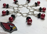 Arizona Cardinals Stitch Marker Set , Stitch Markers - Jill's Beaded Knit Bits, Jill's Beaded Knit Bits
 - 3