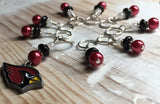 Arizona Cardinals Stitch Marker Set , Stitch Markers - Jill's Beaded Knit Bits, Jill's Beaded Knit Bits
 - 9